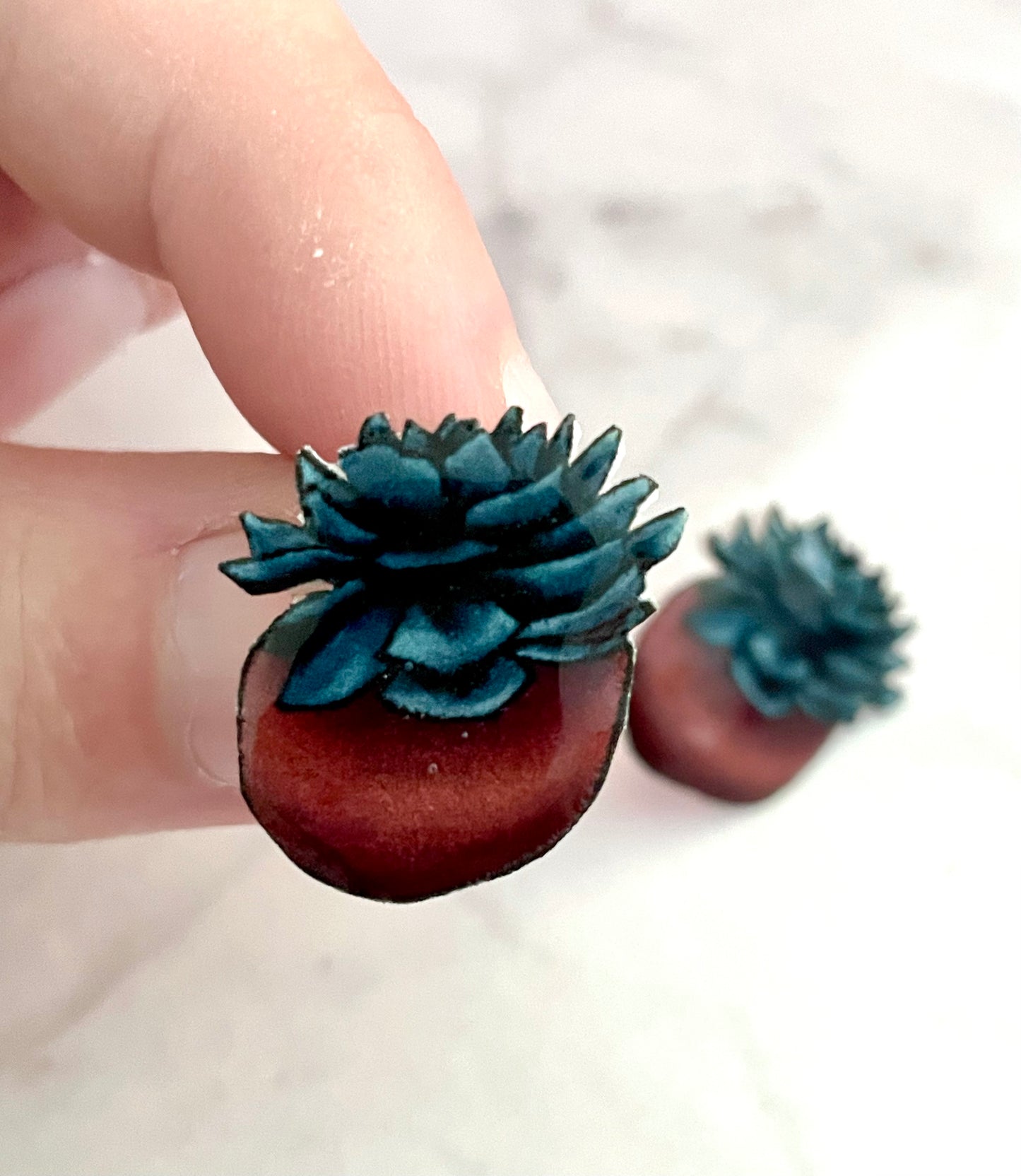 Sweet Succulent Stud Earrings
