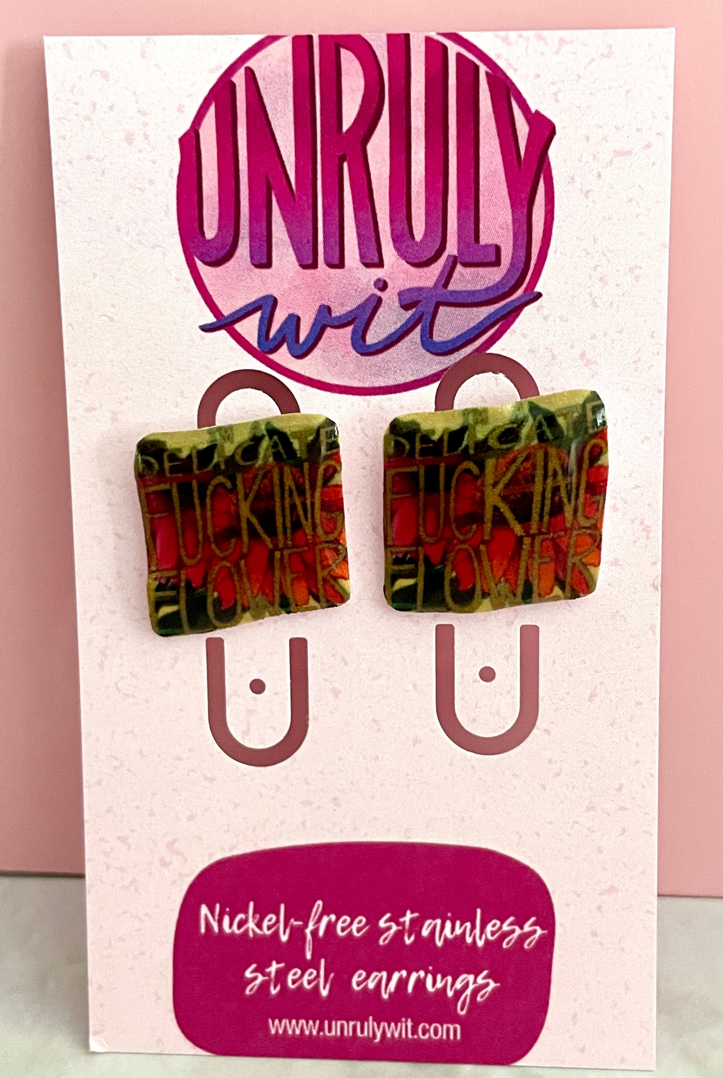 Delicate Fucking Flower Stud Earrings