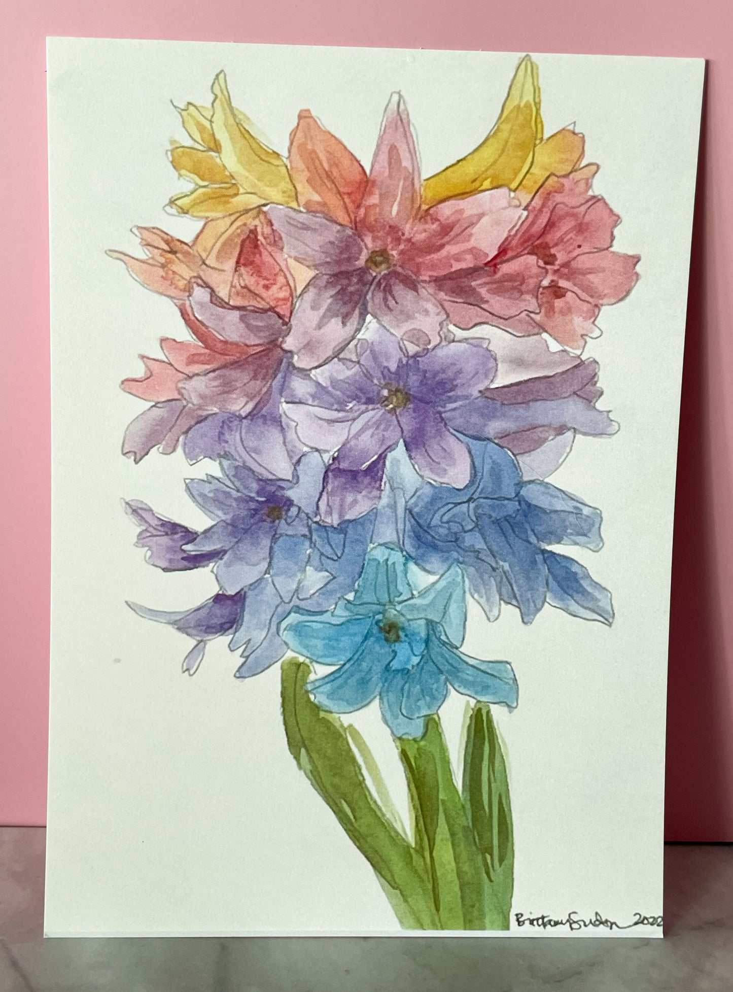 Rainbow Flower Watercolor Cards