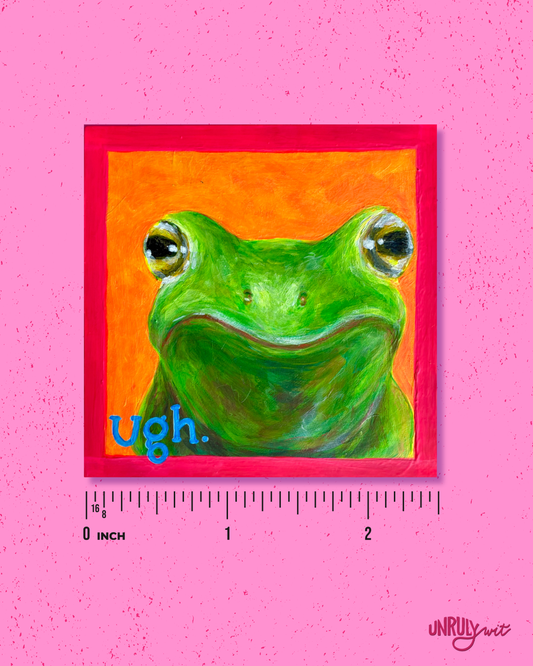 Ugh Frog 2.5" Vinyl Sticker