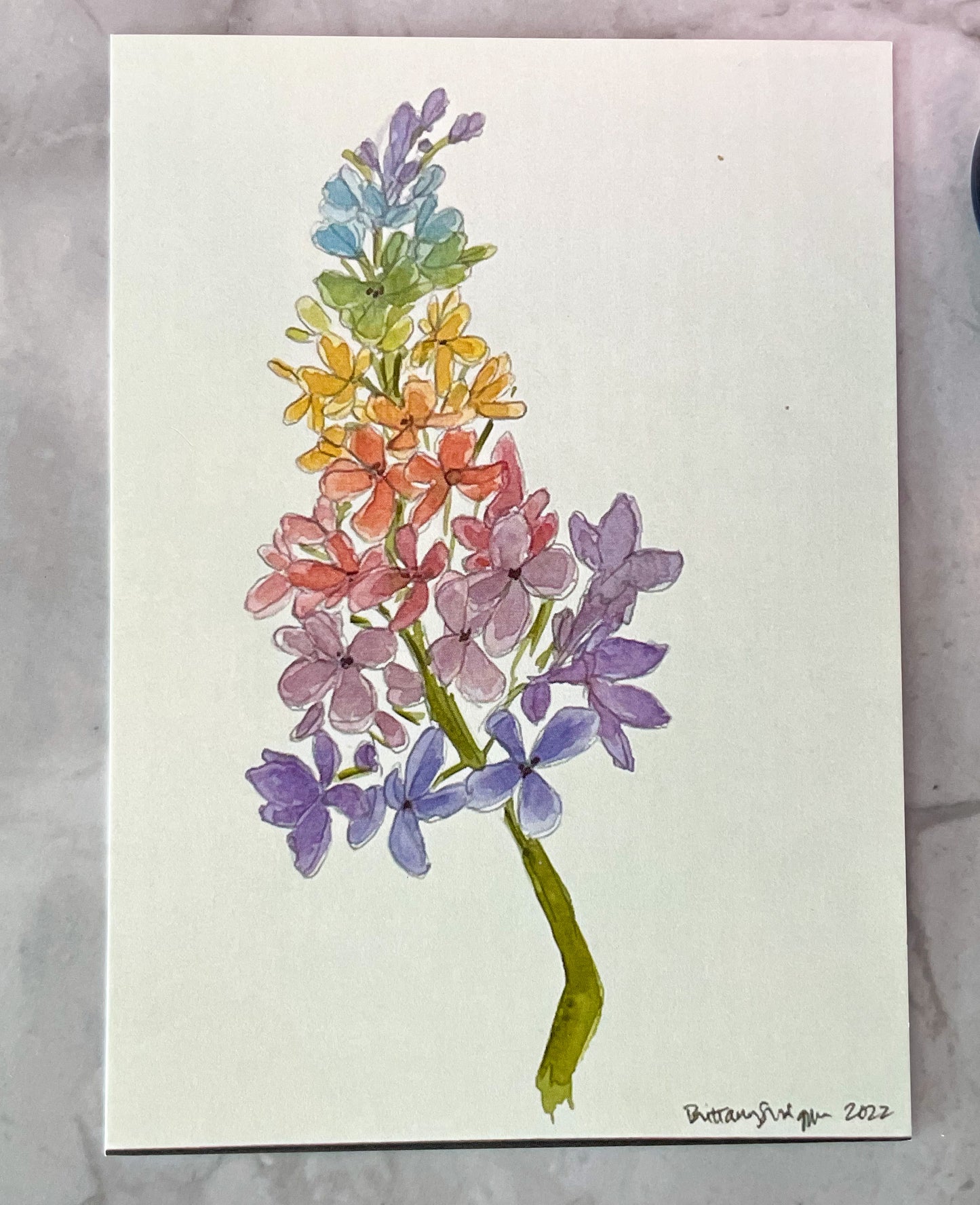 Rainbow Flower Watercolor Cards