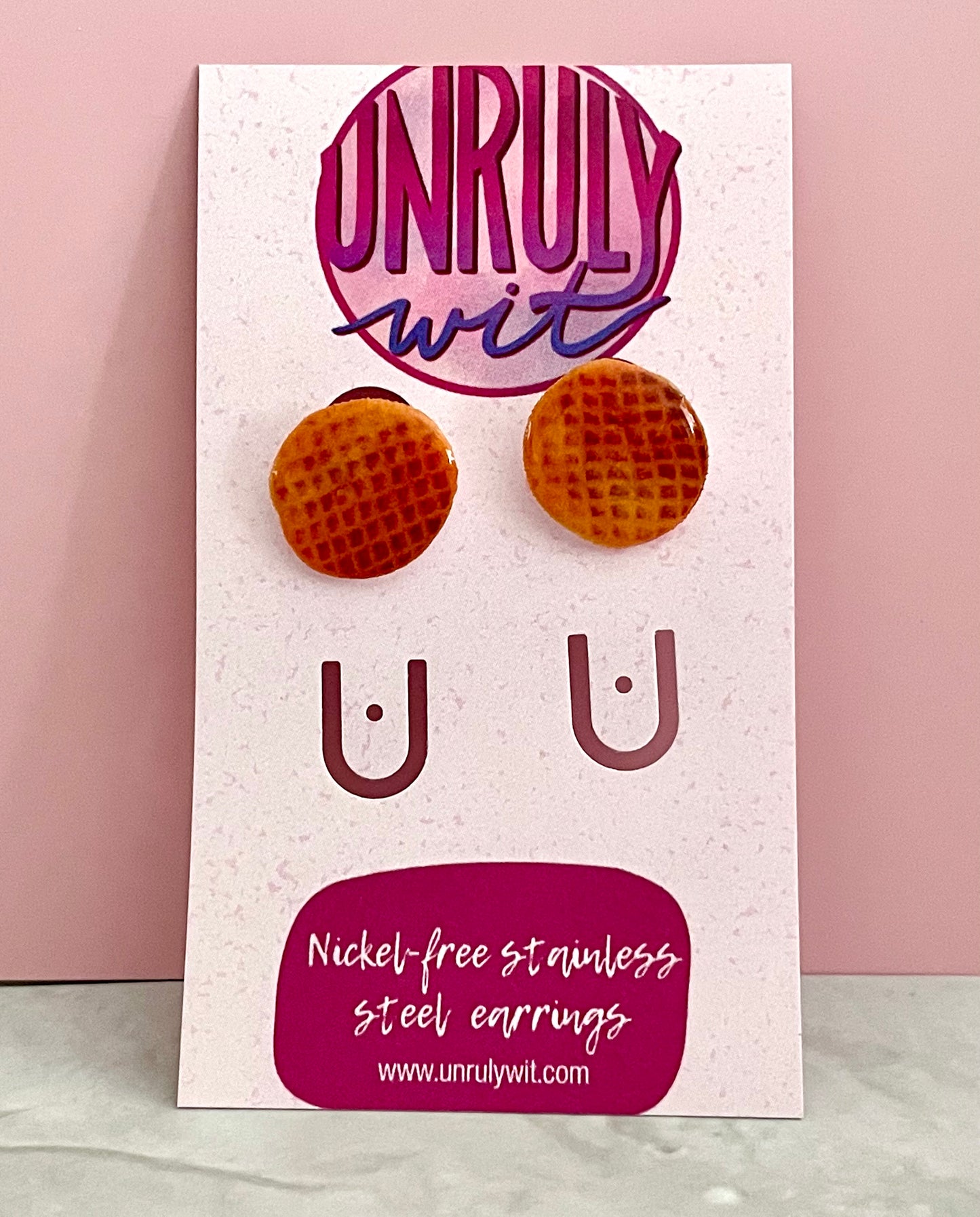 Waffle Stud Earrings