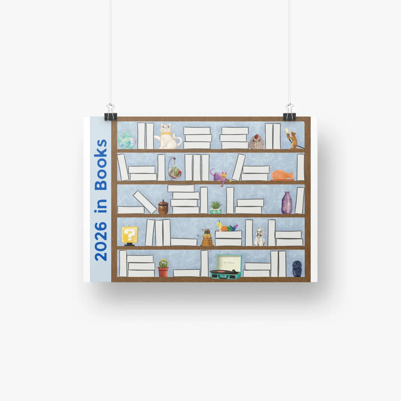 Book Tracking Poster, 9"x12" (Dated or Undated)