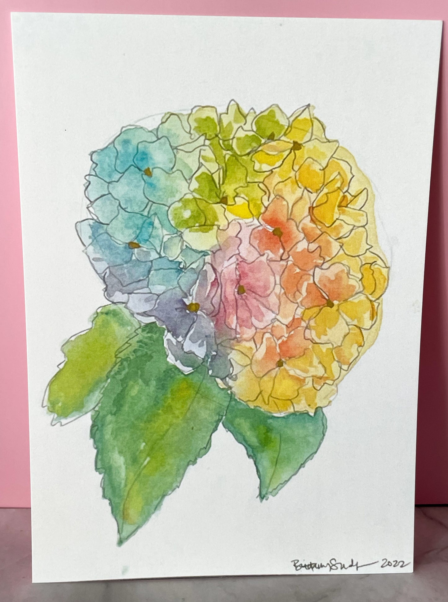 Rainbow Flower Watercolor Cards