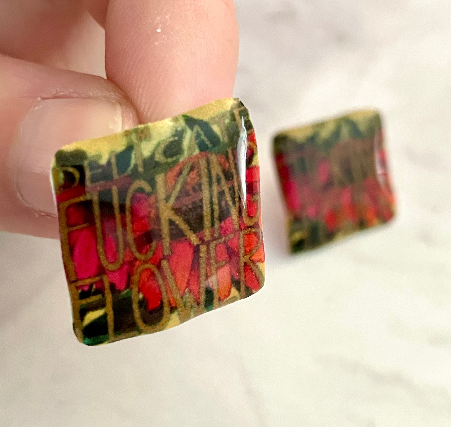 Delicate Fucking Flower Stud Earrings