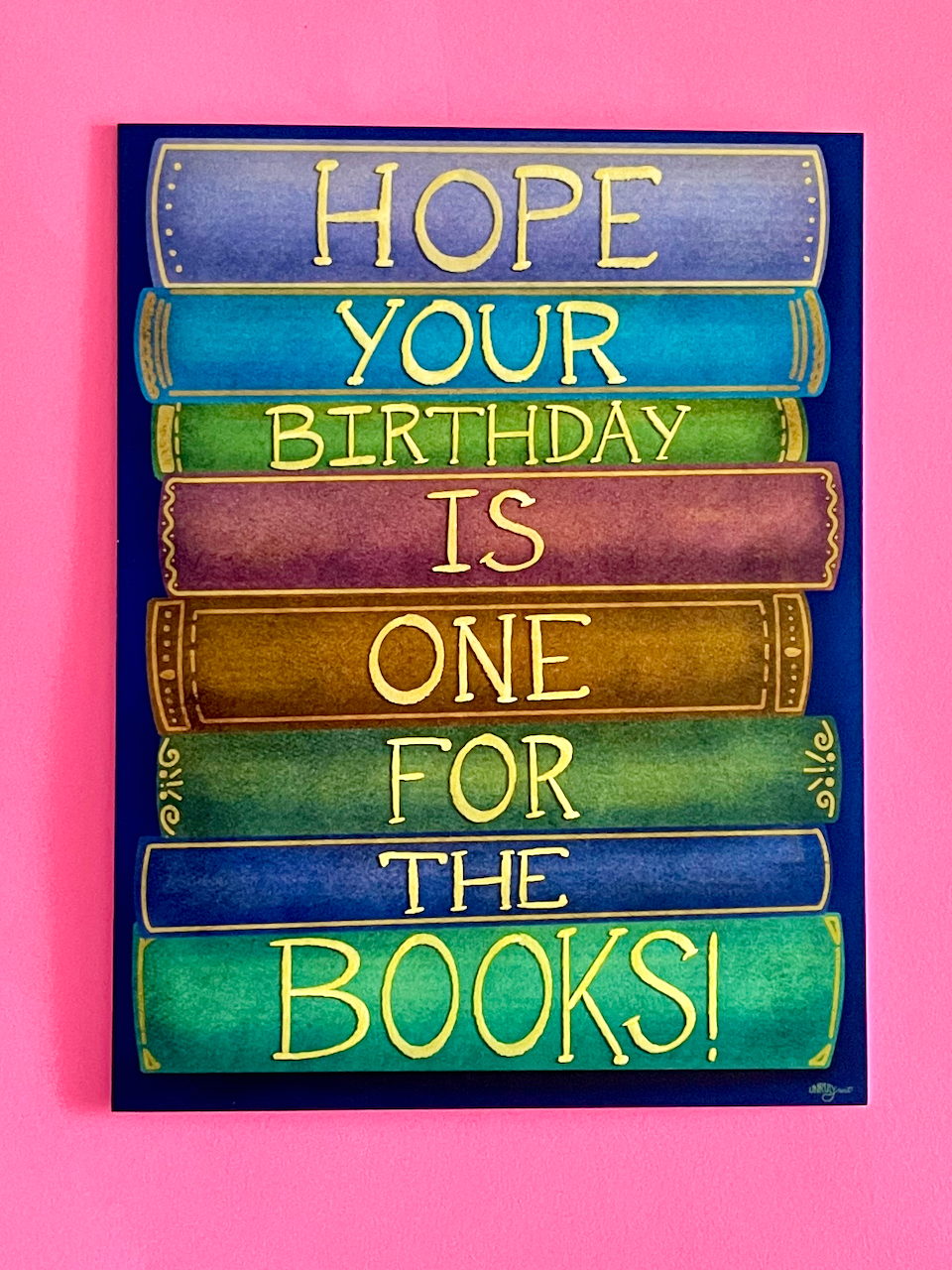 Birthday Books Blank Card