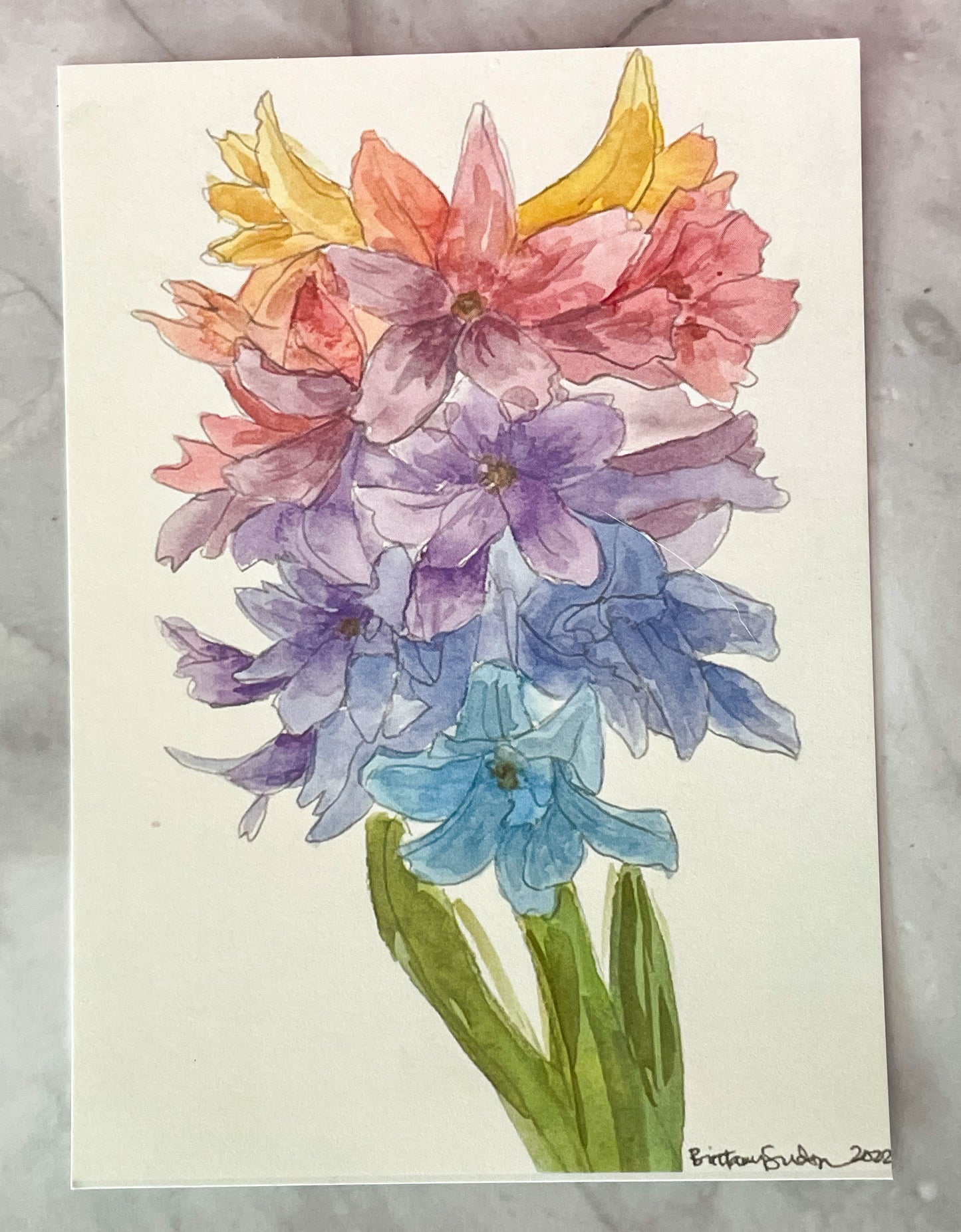 Rainbow Flower Watercolor Cards