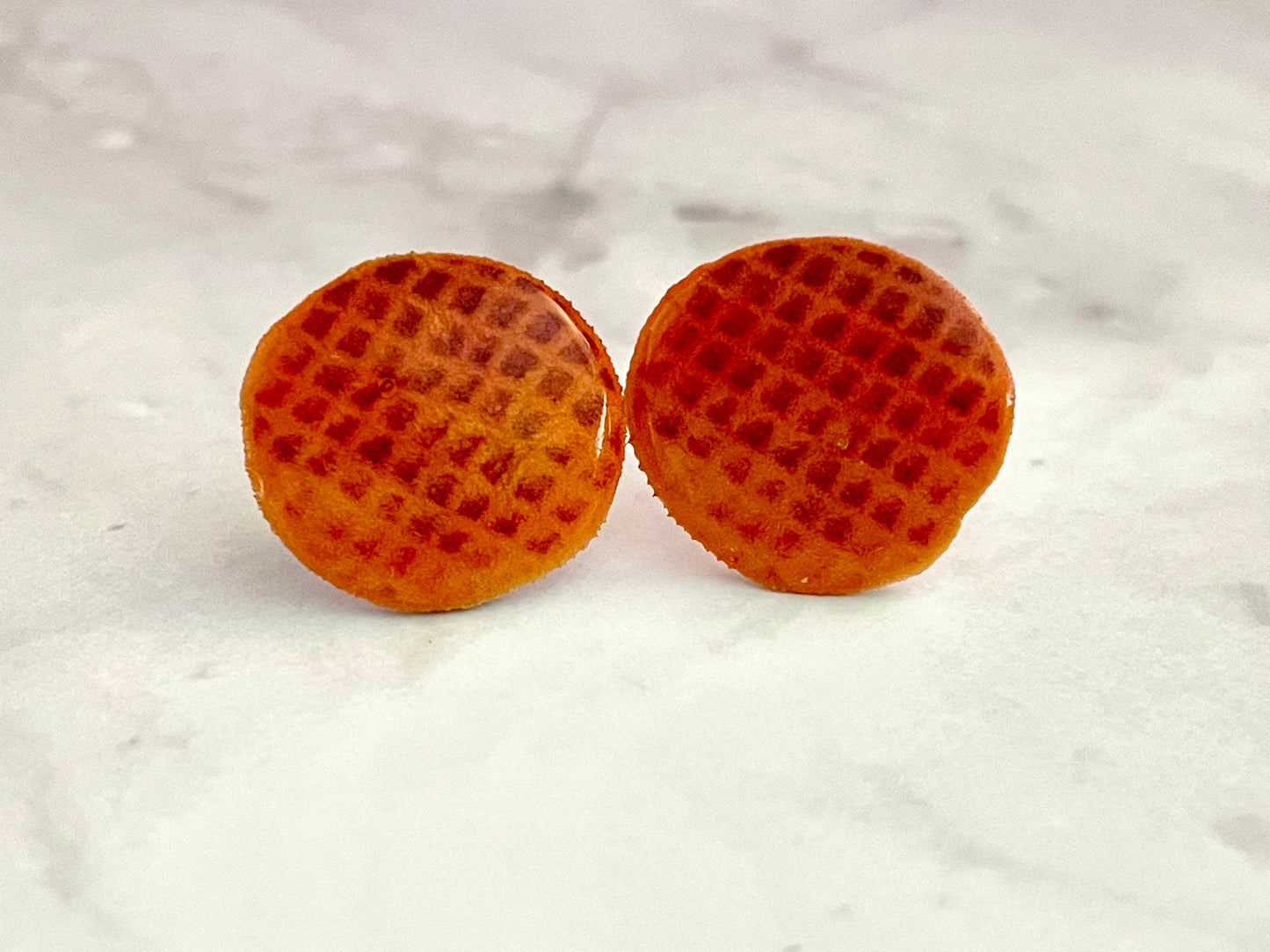 Waffle Stud Earrings