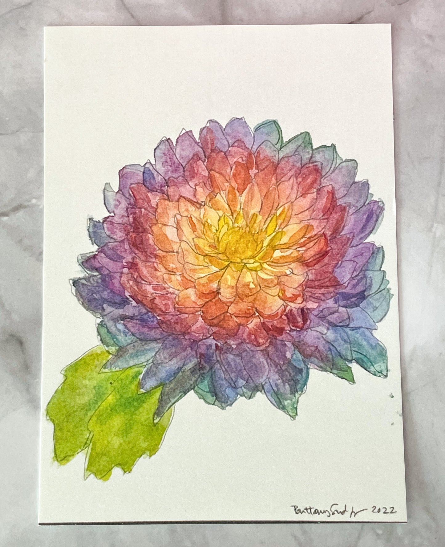 Rainbow Flower Watercolor Cards