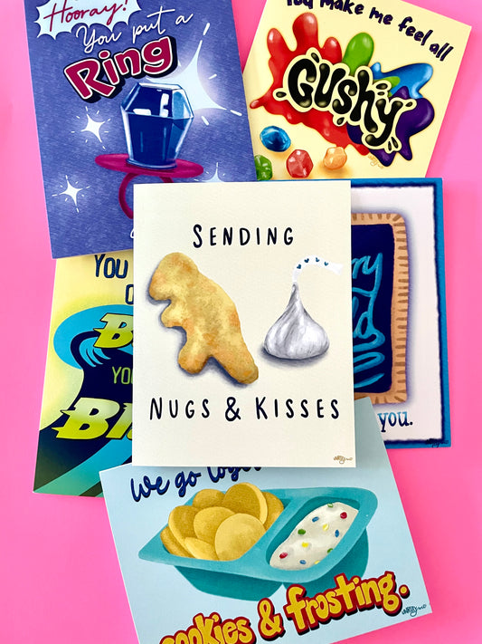 Nugs & Kisses Greeting Card