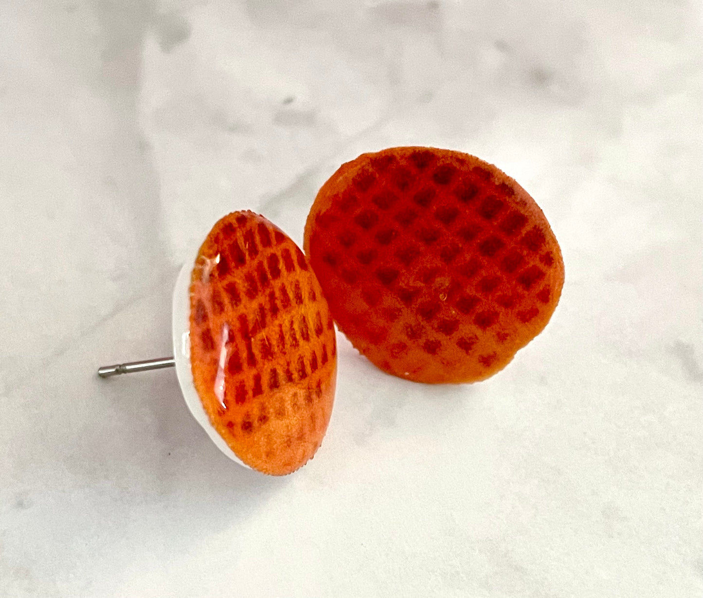 Waffle Stud Earrings