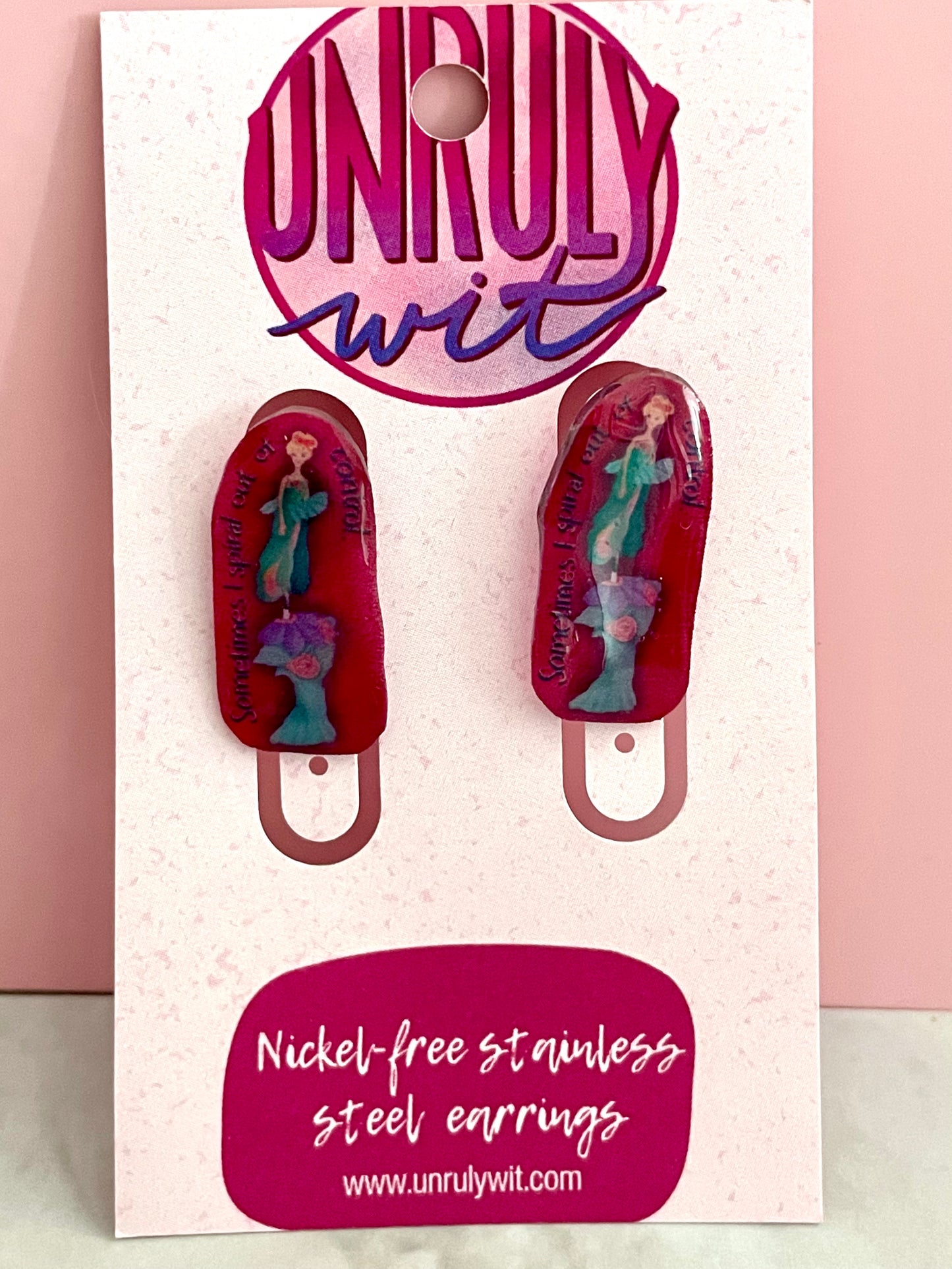 Spiral Out of Control Stud Earrings