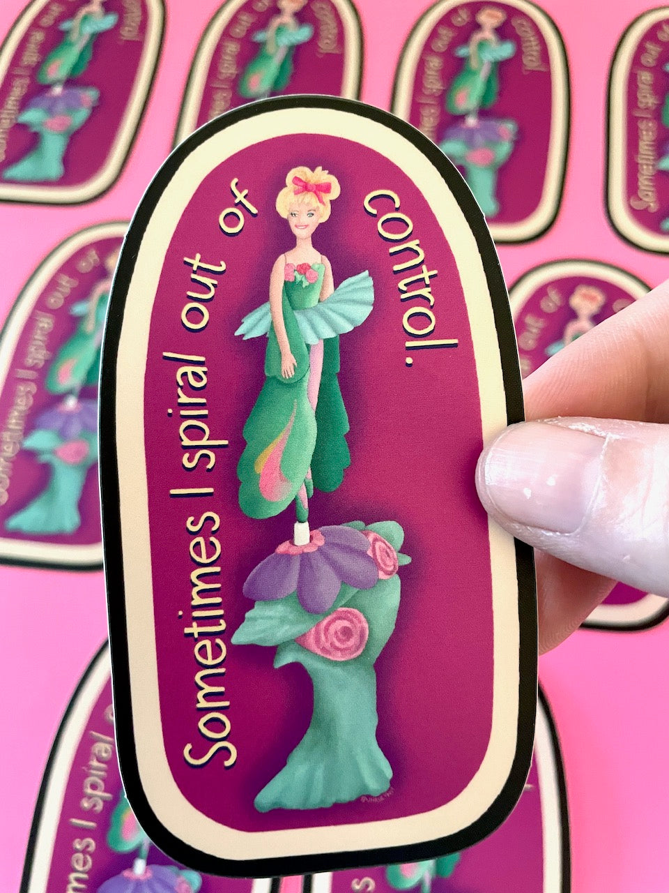 Sometimes I Spiral Out of Control Vinyl Sticker