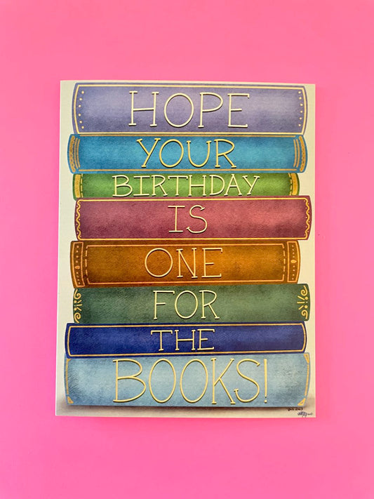 Birthday Books Blank Card