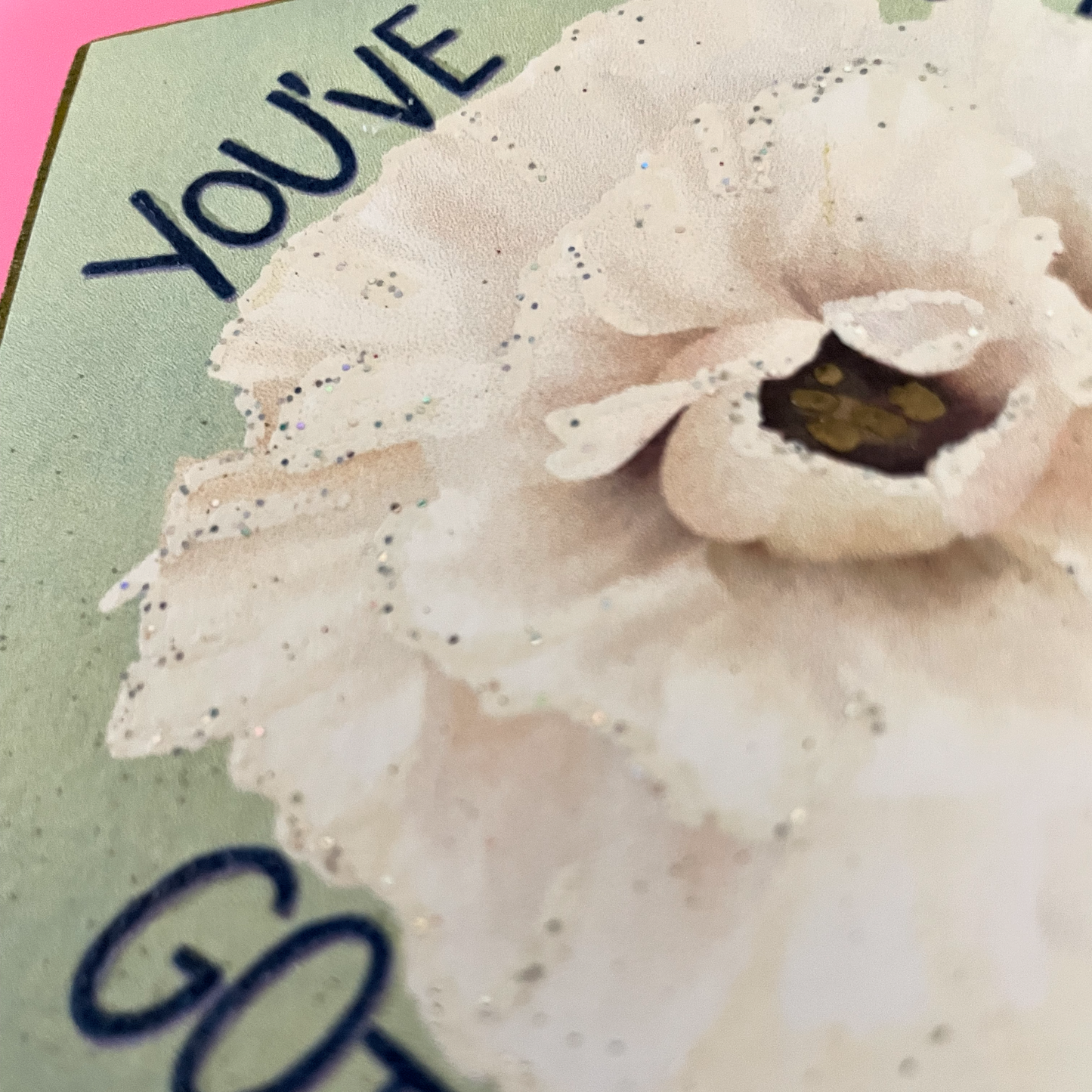 You've Fucking Got This Lisianthus Hand-Embellished Art Print