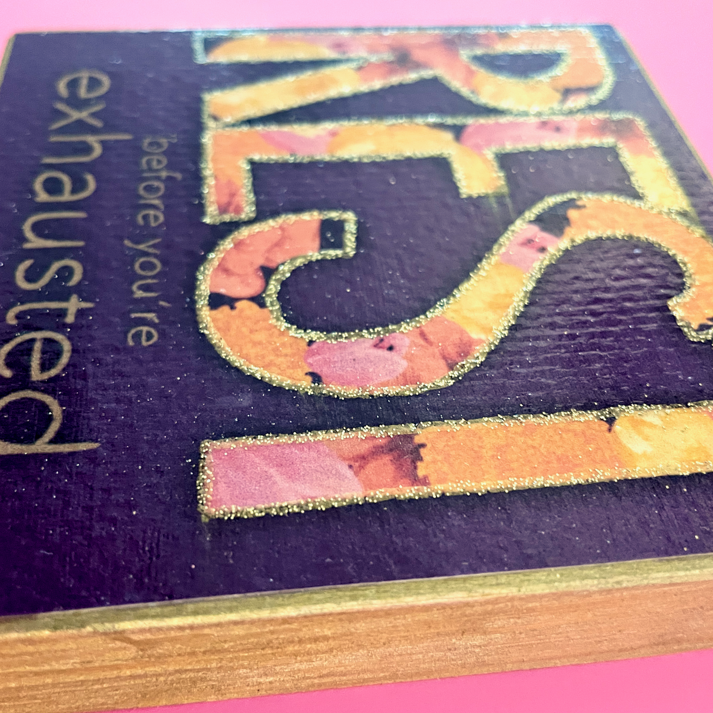 Rest Before You're Exhausted Hand-Embellished Art Print