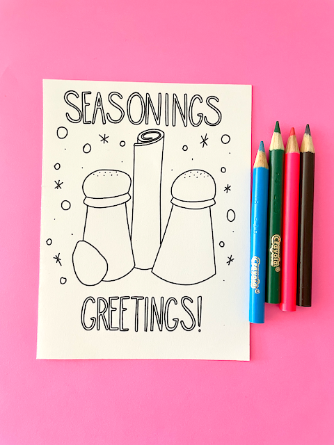 Color Your Own Holiday Postcards