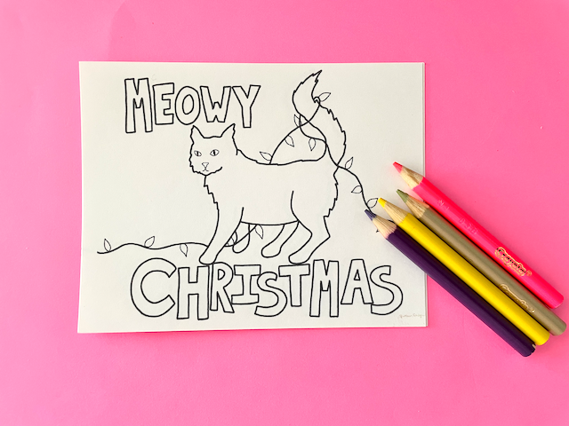 Color Your Own Holiday Postcards
