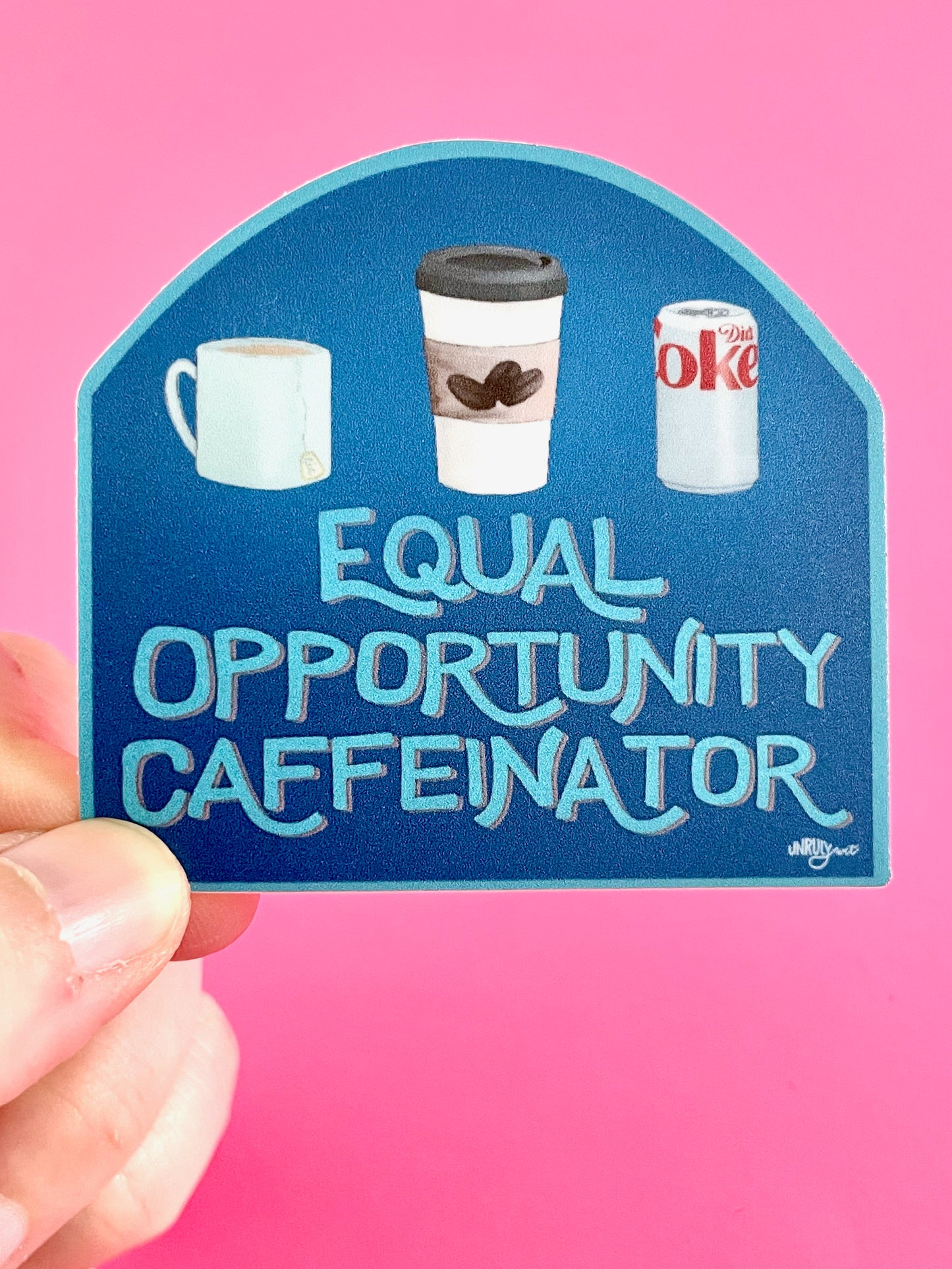 Equal Opportunity Caffeinator Sticker