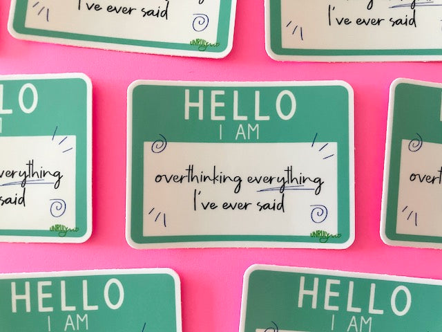 Hello, I Am Overthinking 3" Vinyl Sticker