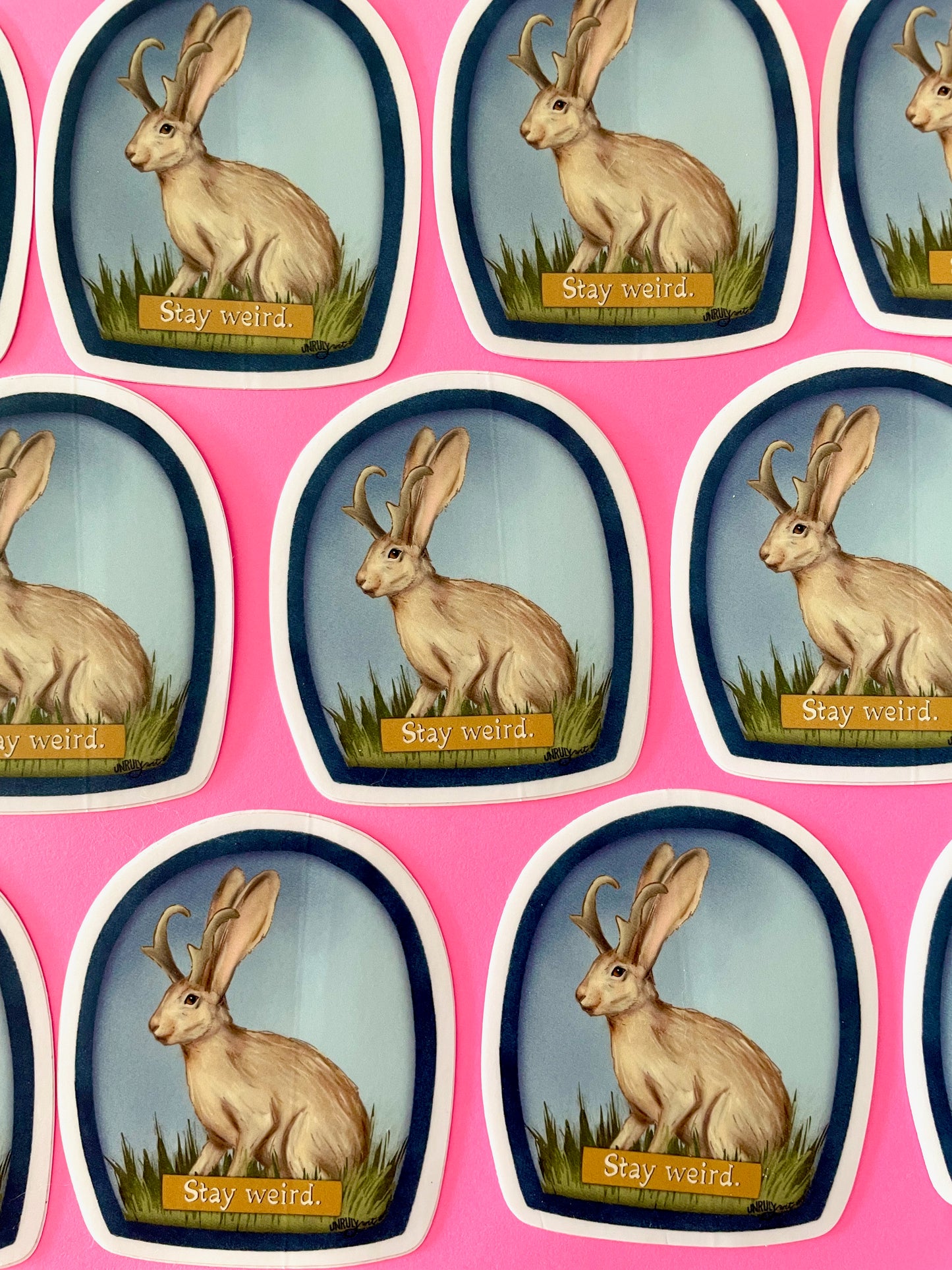 Stay Weird Jackalope Vinyl Sticker