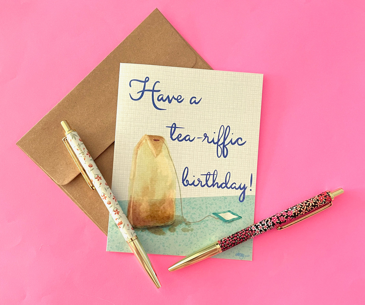 Have A Tea-riffic Birthday Blank Greeting Card