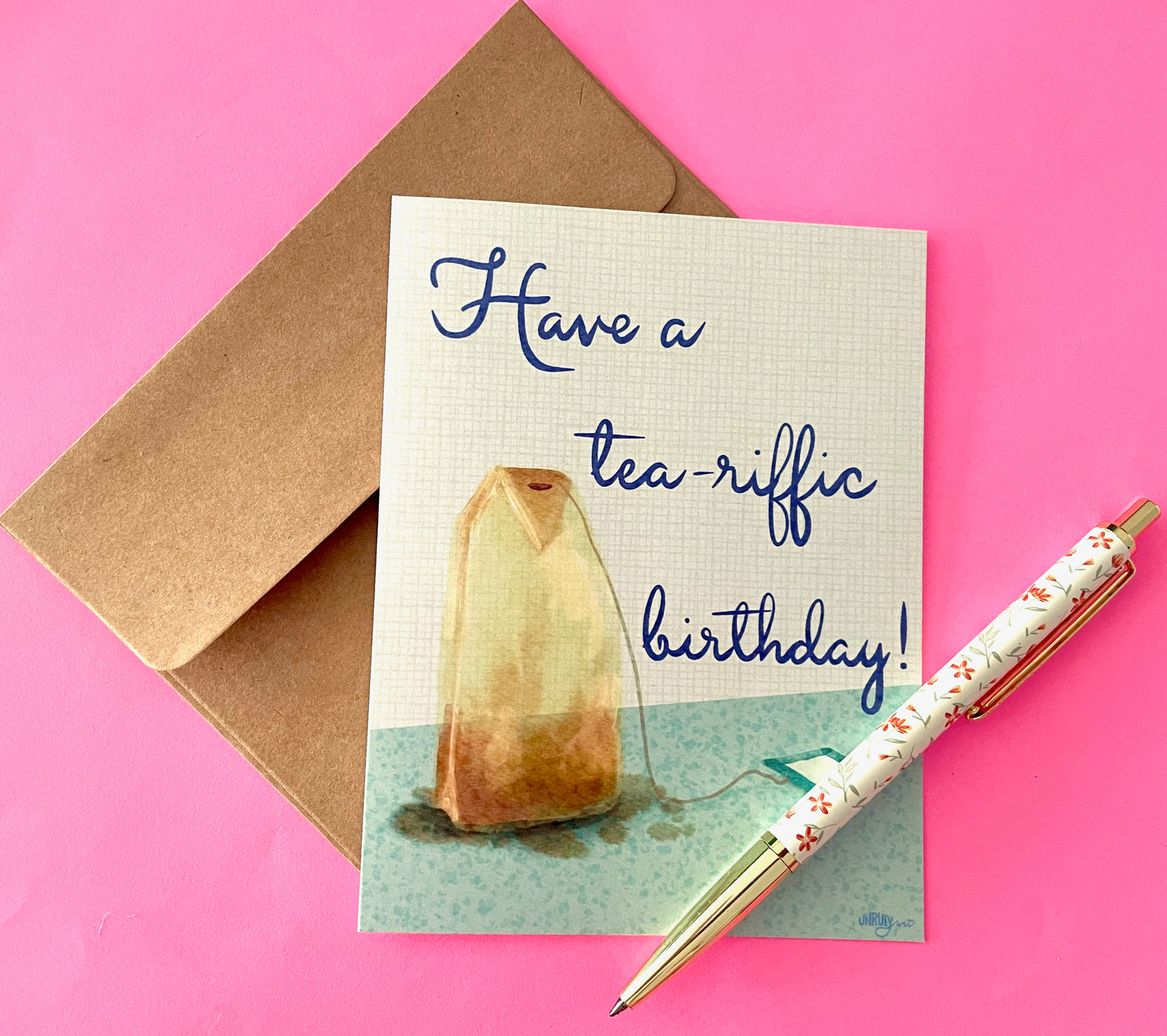 Have A Tea-riffic Birthday Blank Greeting Card