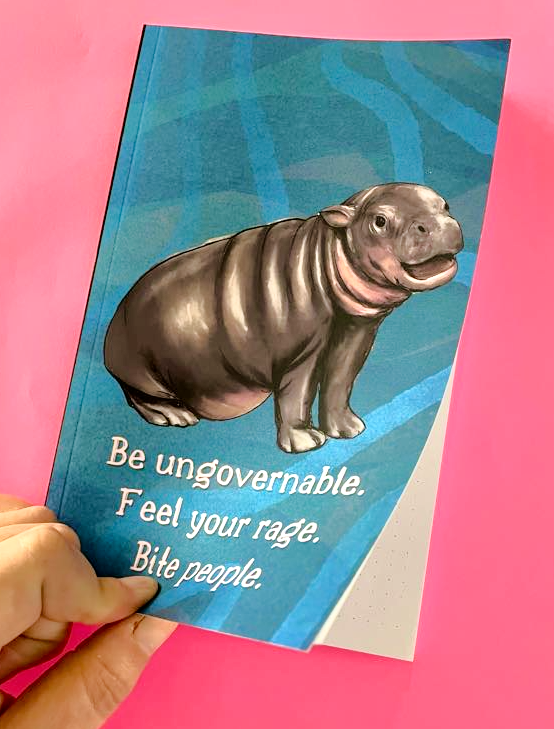 Be Ungovernable Moo Deng Large Notebook