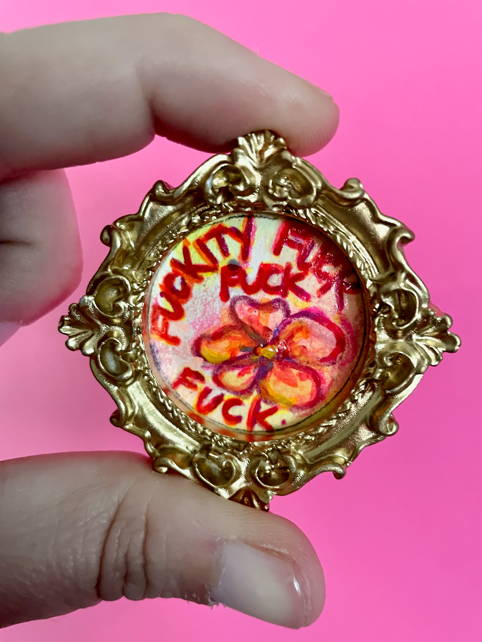 Fuckity Fuck Fuck Original Painting Magnet