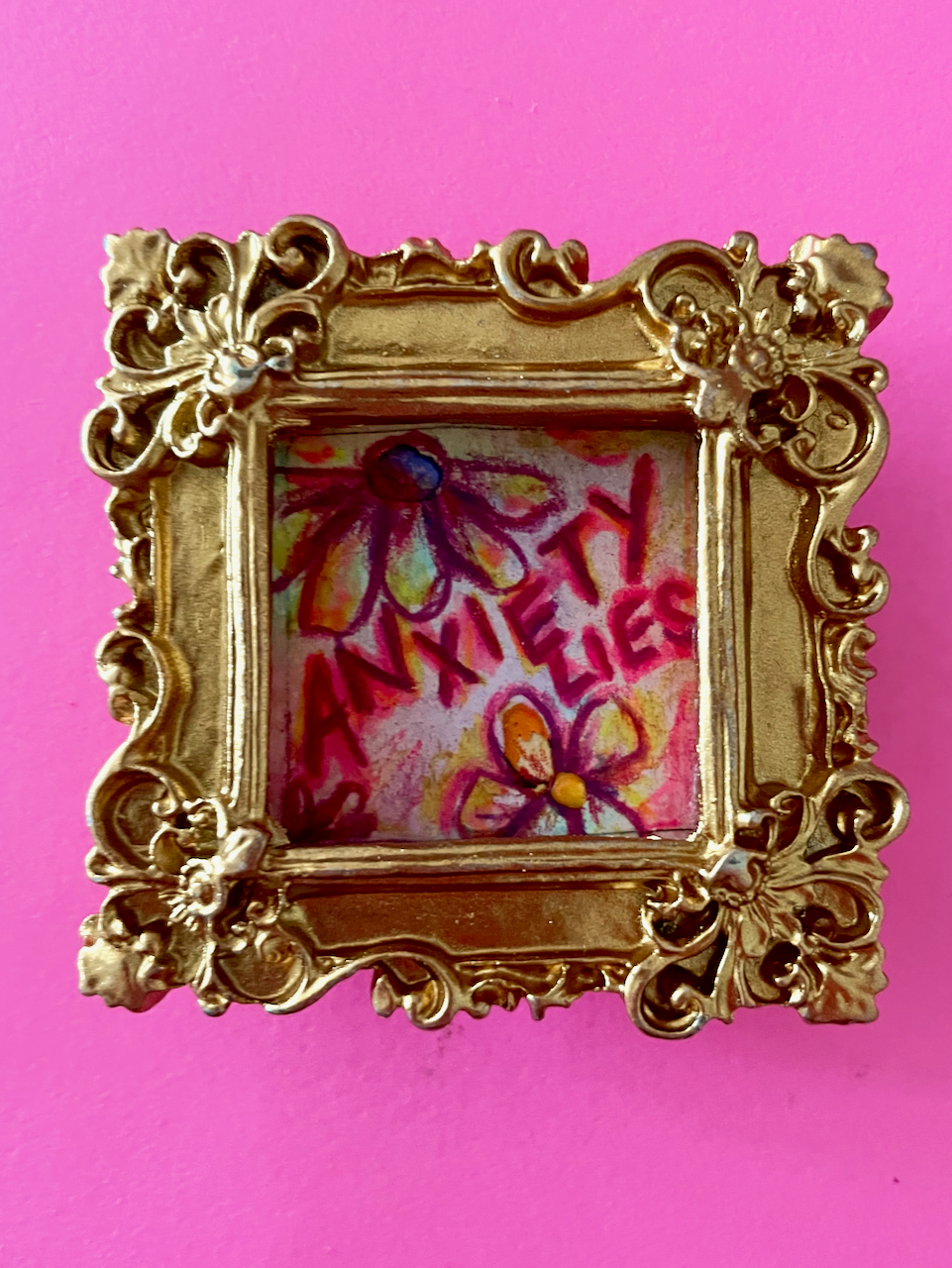 Anxiety Lies Original Painting Magnet