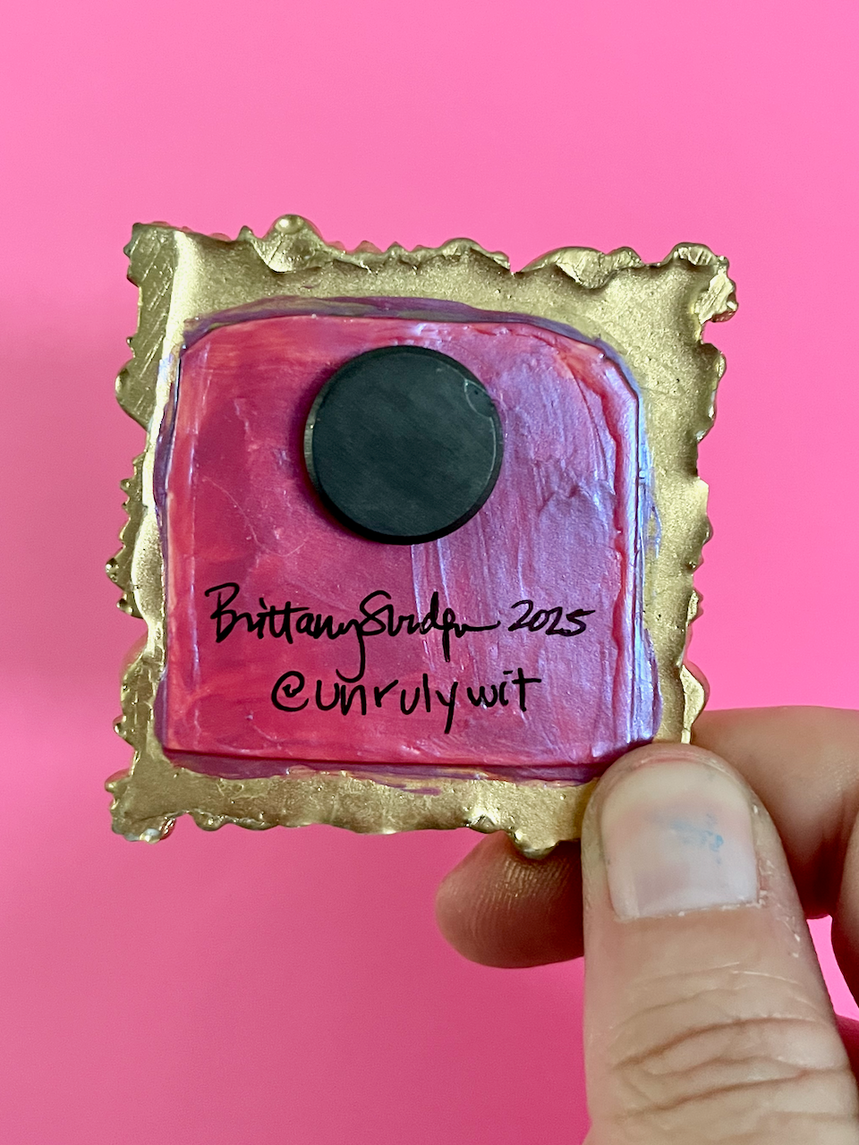 Fat & Happy Original Painting Magnet