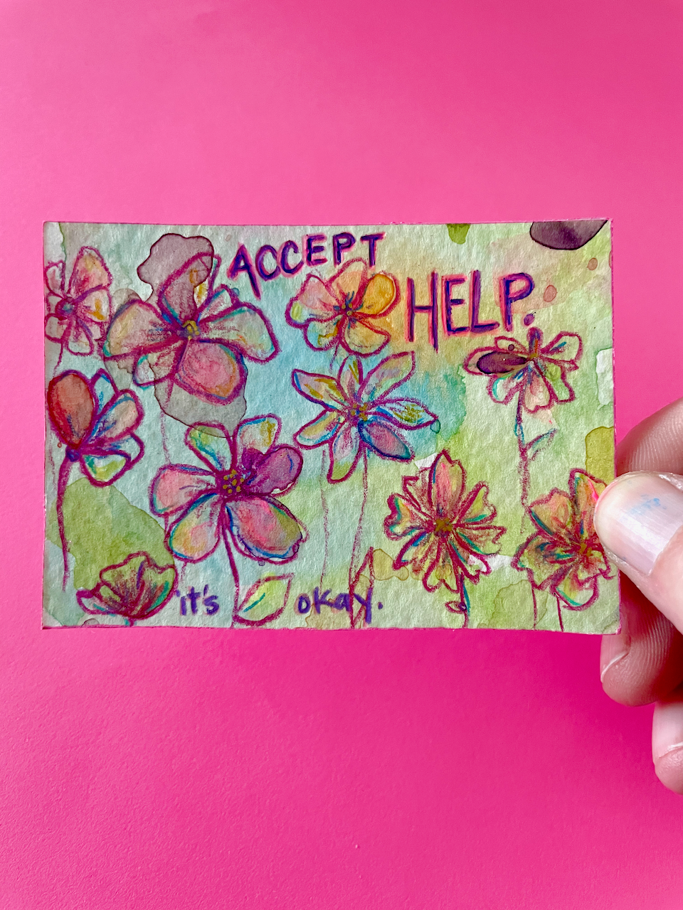 Accept Help Original Painting