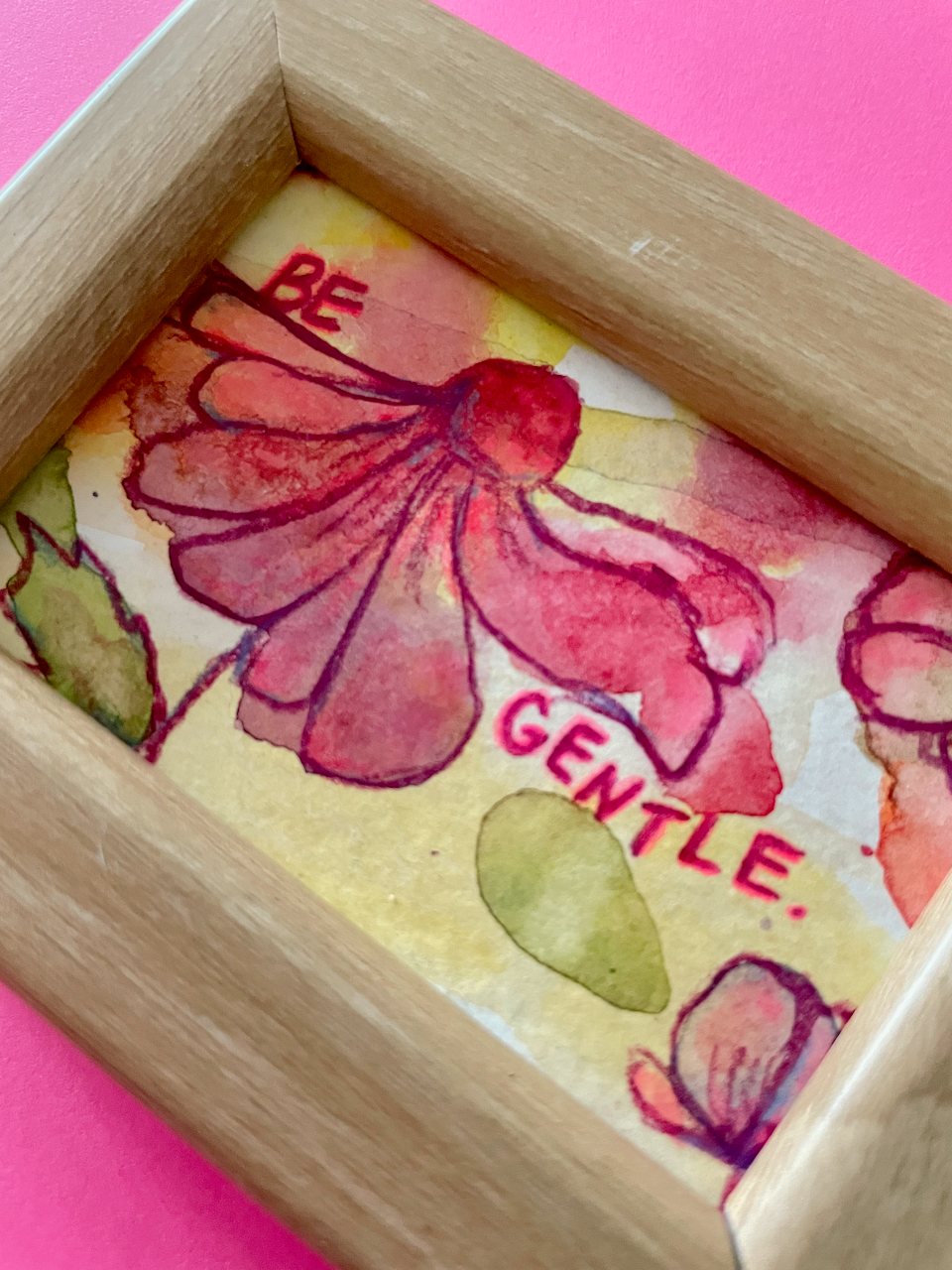 Be Gentle Original Painting - Framed