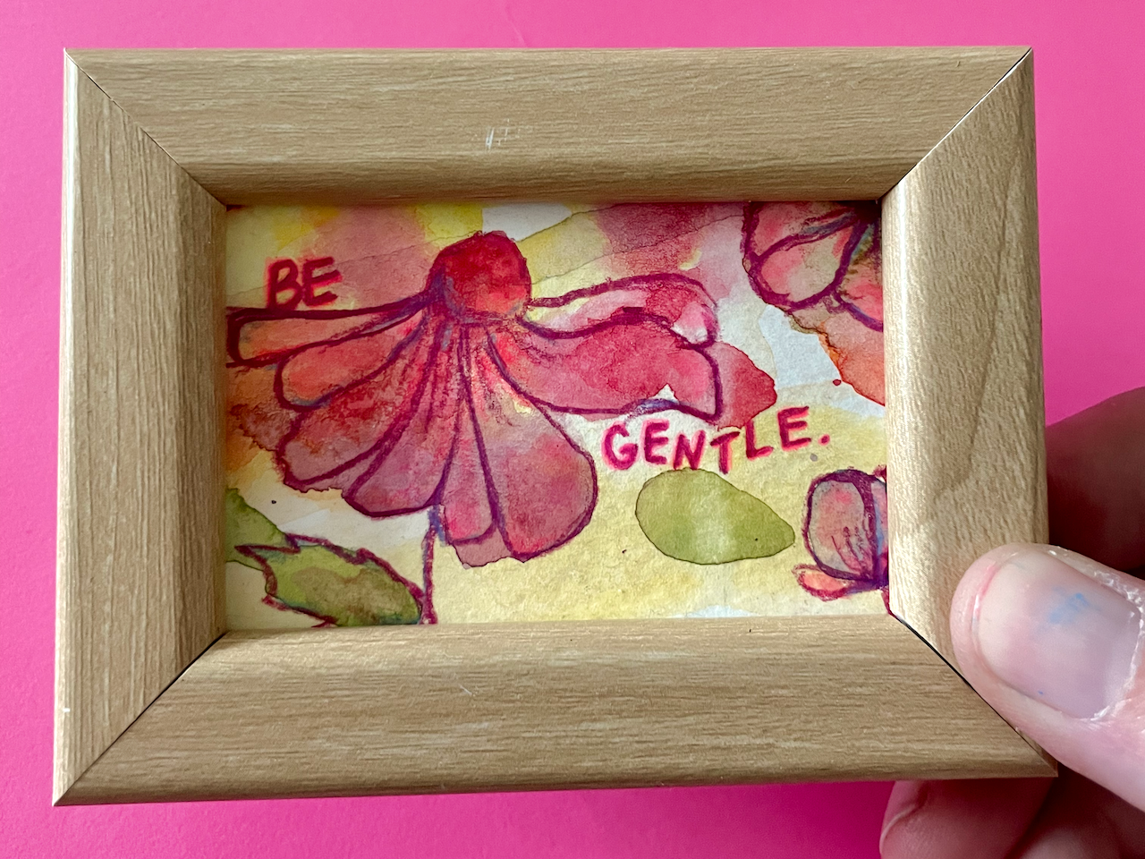 Be Gentle Original Painting - Framed