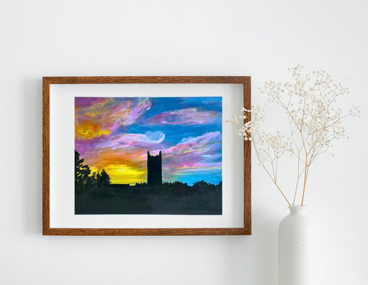 Wellesley College Galen Stone Tower 8”x10” Art Print