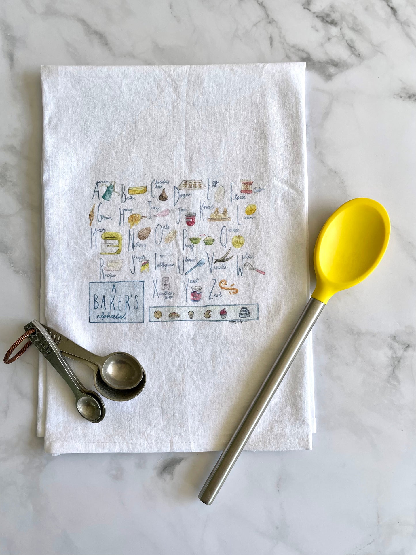 Baker's Alphabet Tea Towel