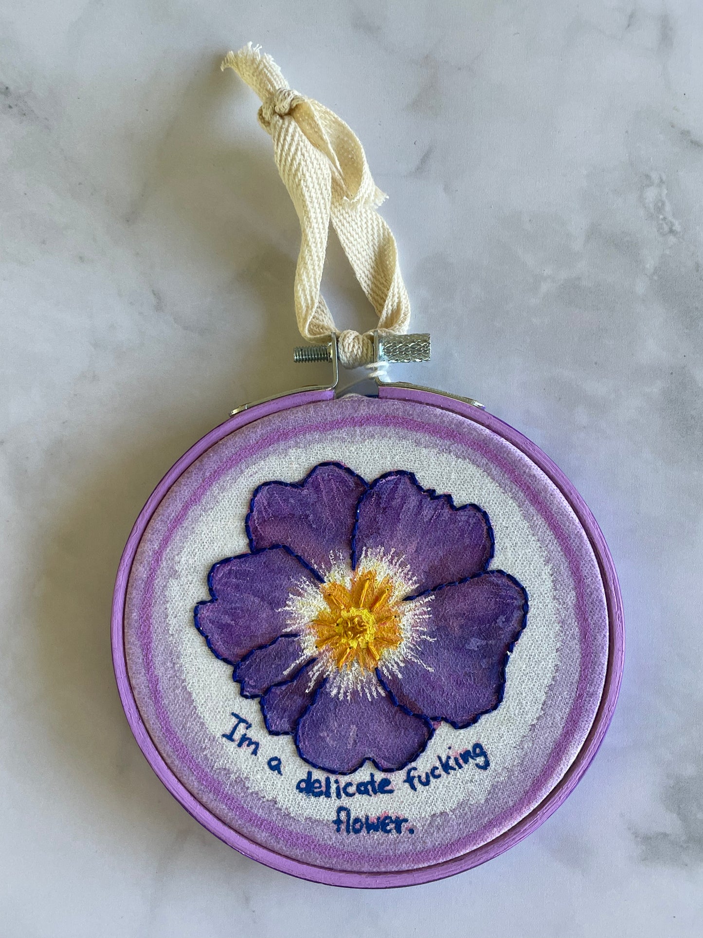 Delicate F-ing Flower 4” Embroidery