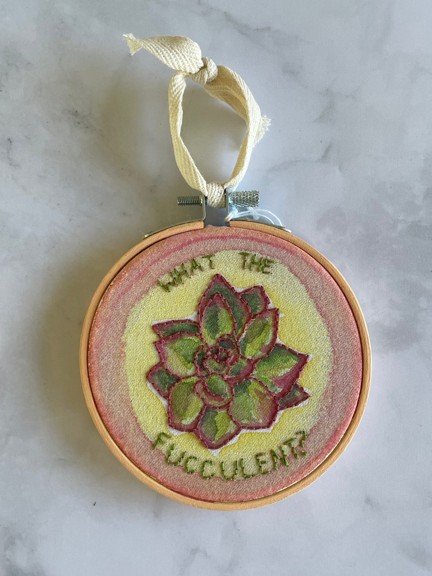 What the Fucculent 4” Embroidery
