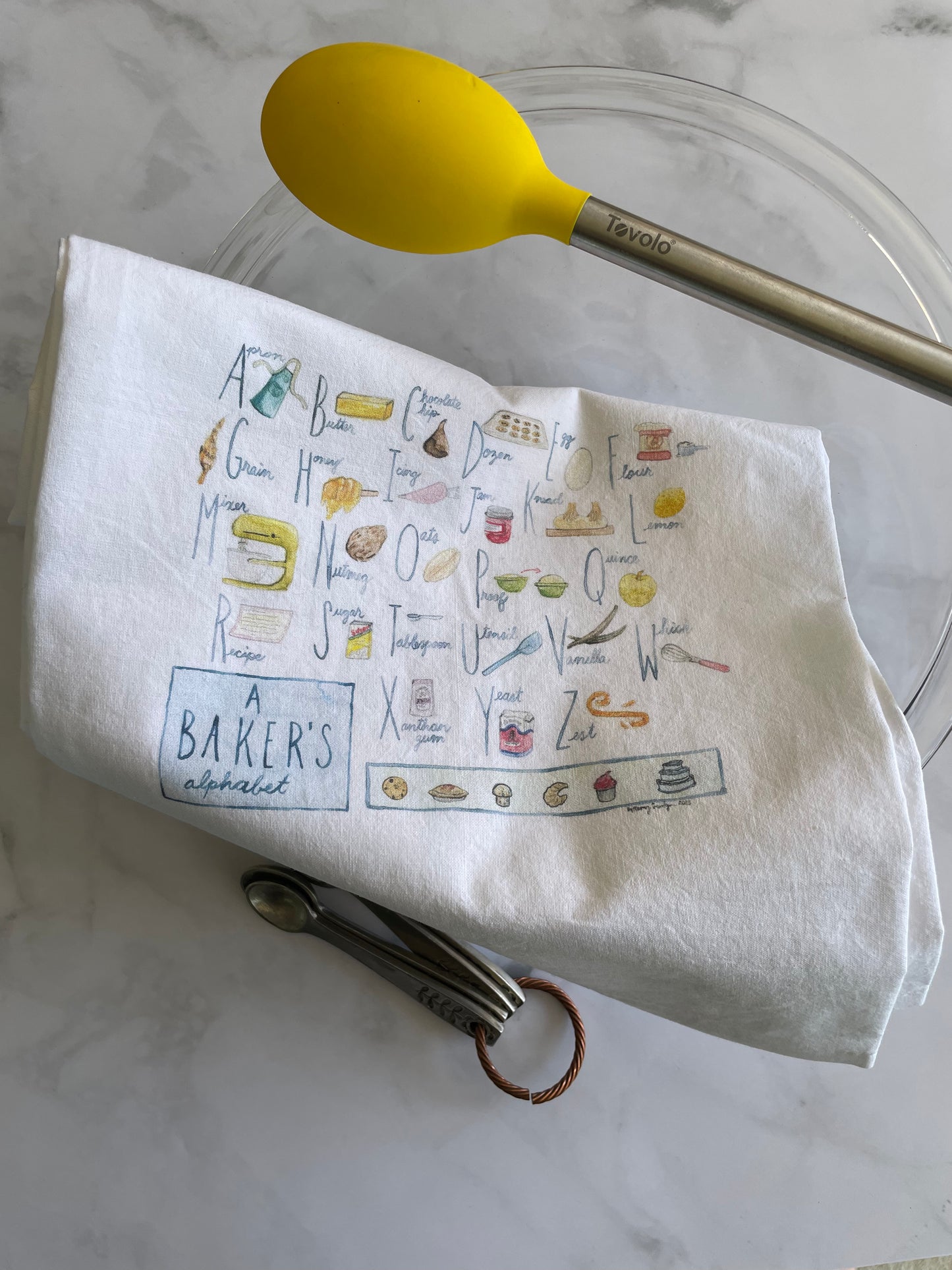 Baker's Alphabet Tea Towel