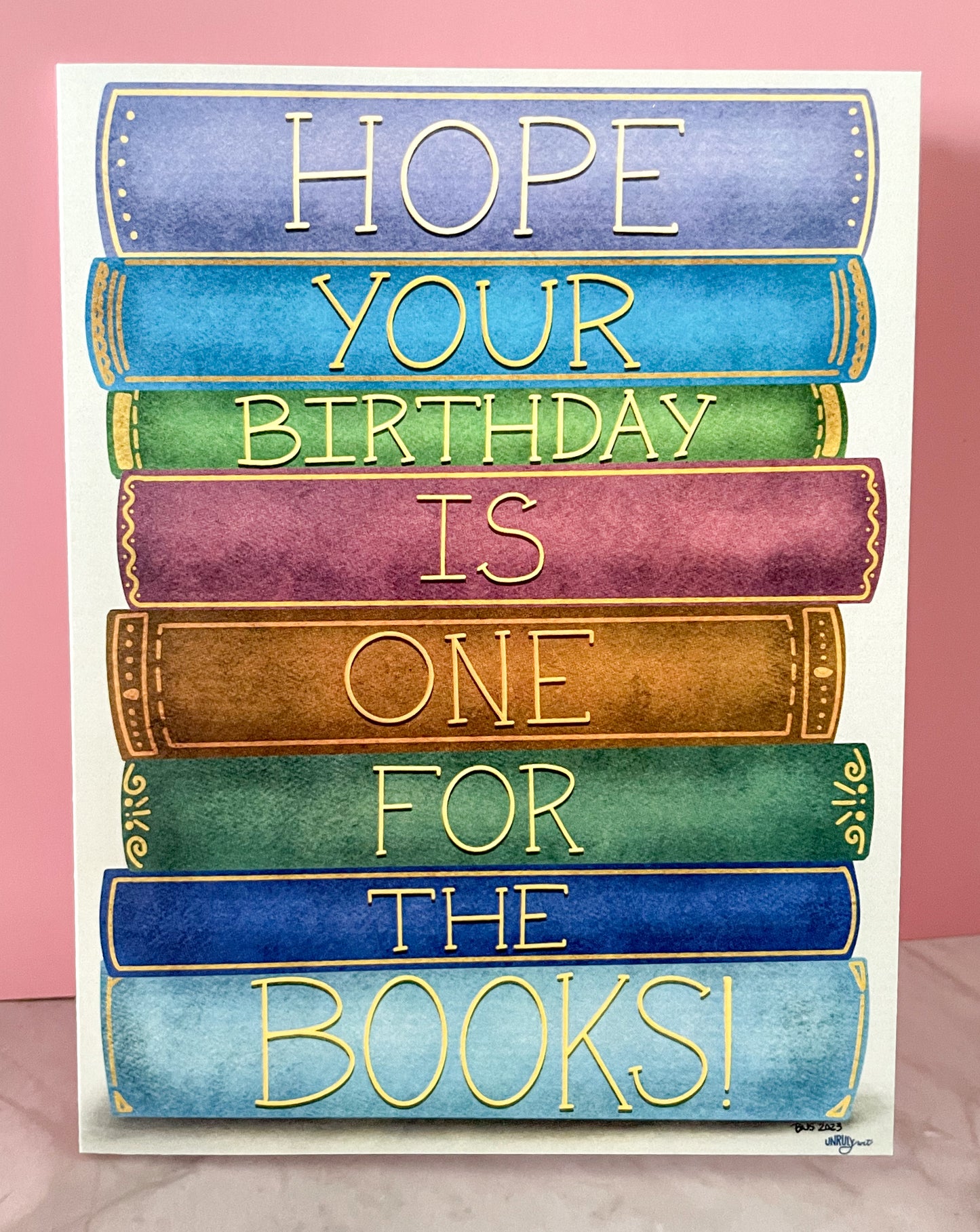 Birthday Books Blank Card