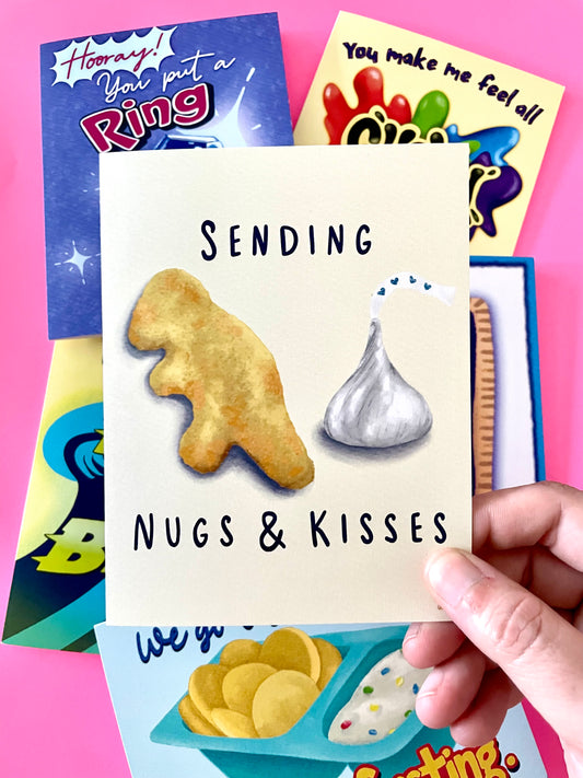 Nugs & Kisses Greeting Card