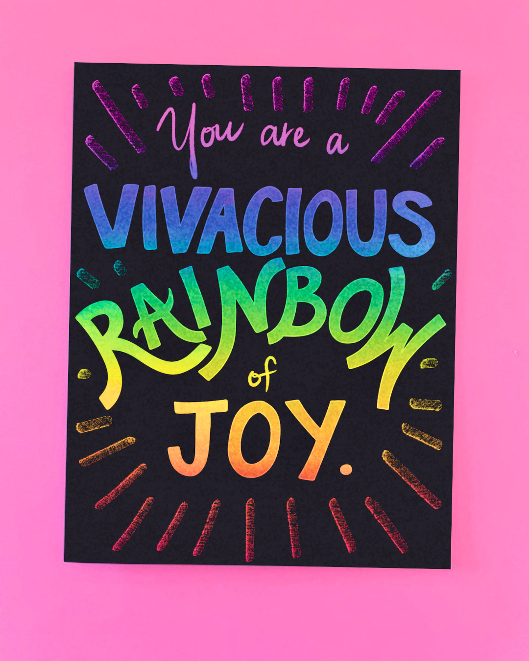Rainbow of Joy A2 Greeting Card - Preorder