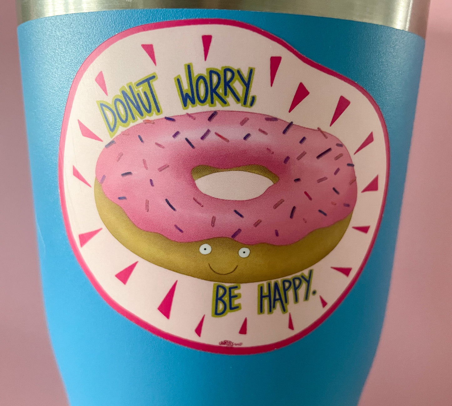 Donut Worry, Be Happy 3” Vinyl Sticker