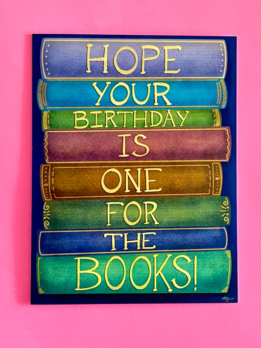 Birthday Books Blank Card