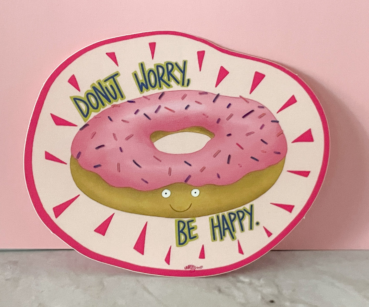 Donut Worry, Be Happy 3” Vinyl Sticker