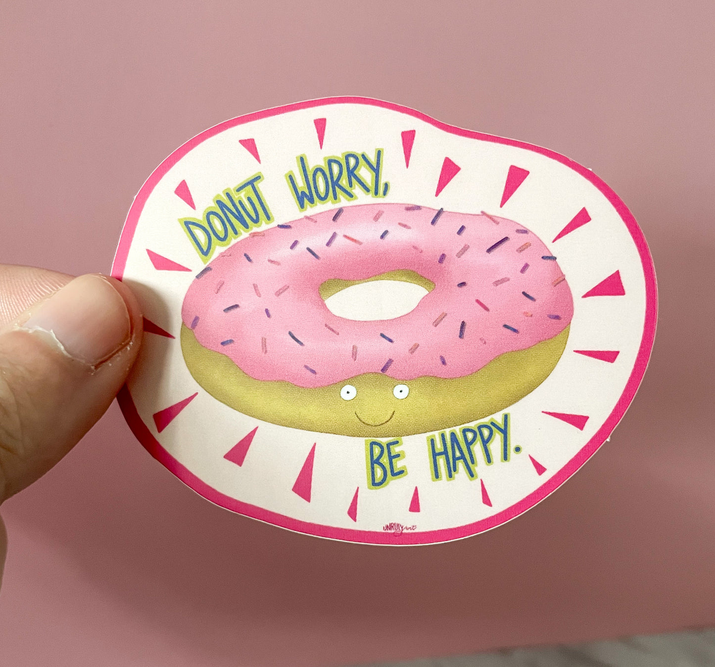 Donut Worry, Be Happy 3” Vinyl Sticker