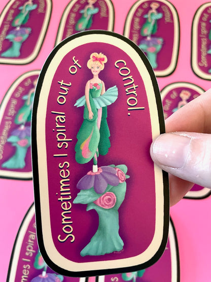 Sometimes I Spiral Out of Control Vinyl Sticker