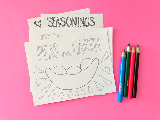 Color Your Own Holiday Postcards