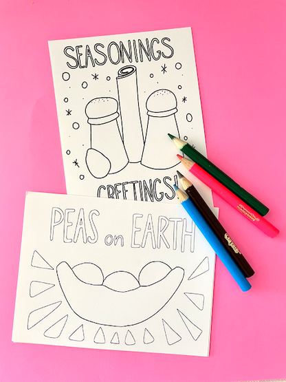 Color Your Own Holiday Postcards