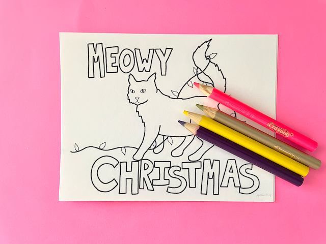 Color Your Own Holiday Postcards